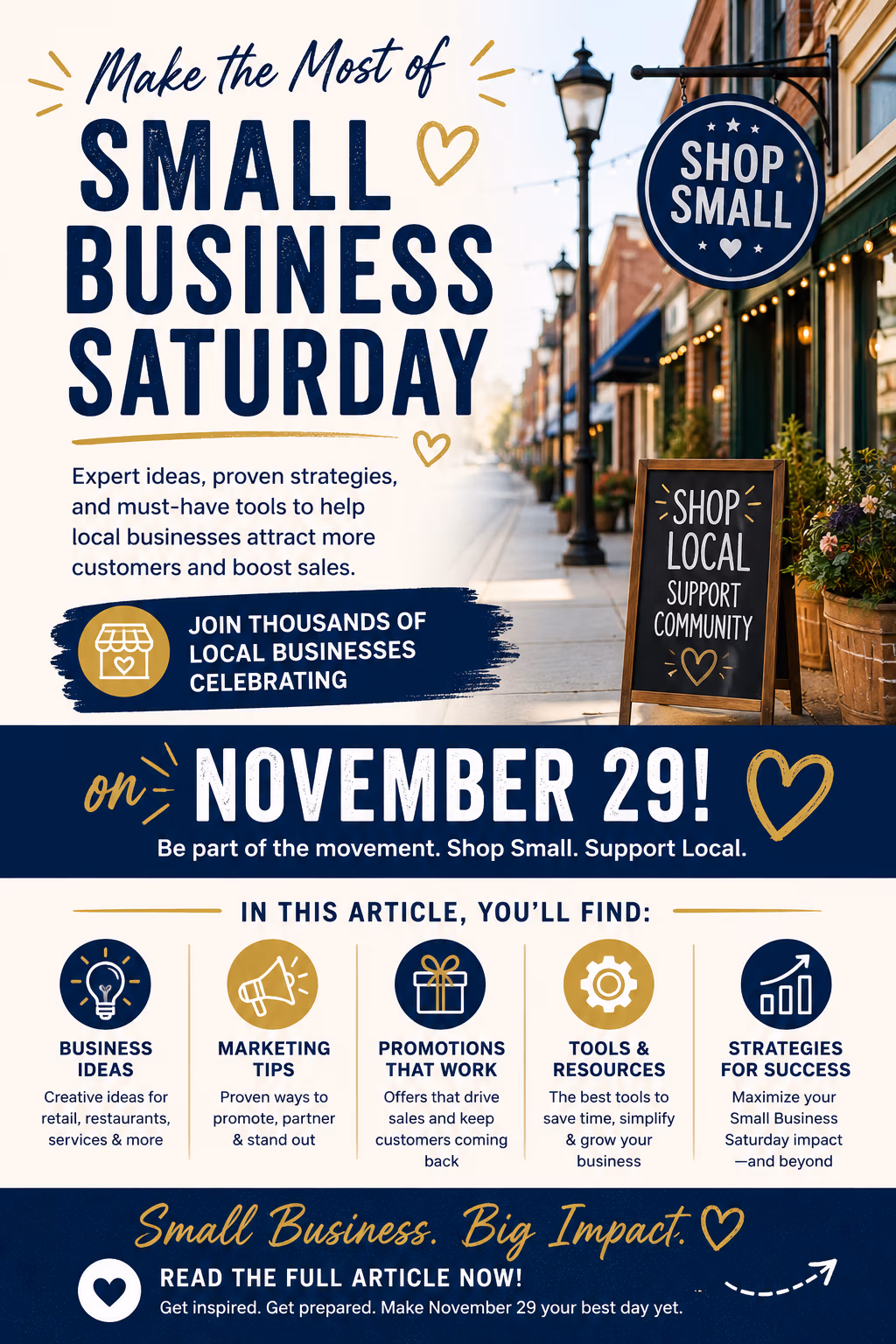 Make the Most of Small Business Saturday Ideas, Suggestions & Tools for November 29